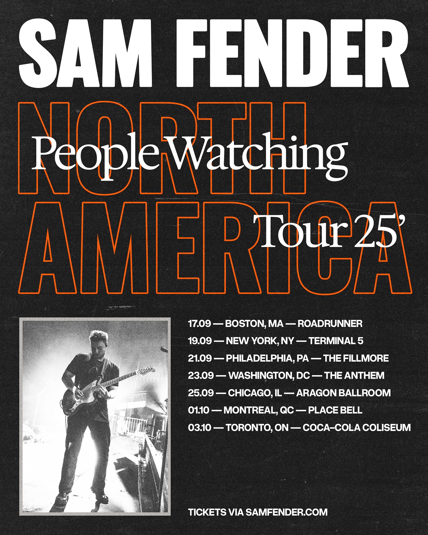 Sam Fender People Watching Tour Poster